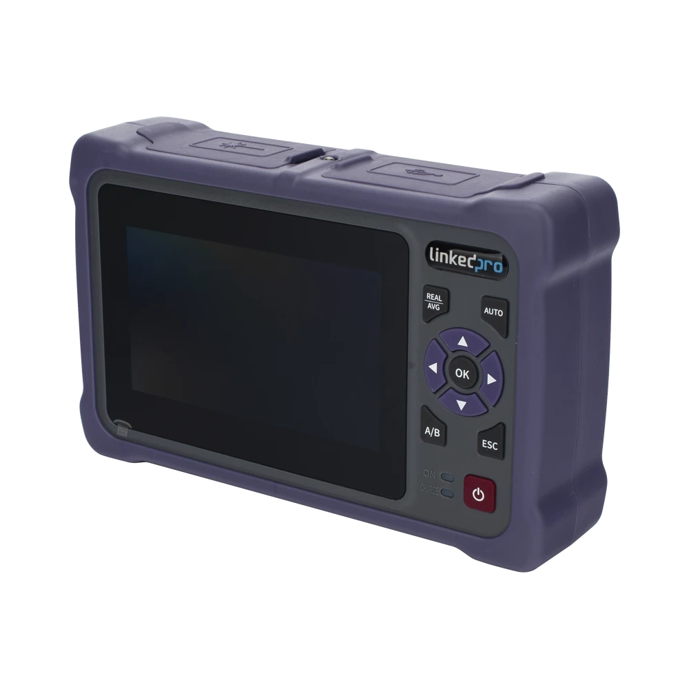 LPOTDRMM-l-1 OTDR Touch para Pruebas en los Enlaces de Fibra Óptica Multimodo / Longitudes de onda 850nm y 1300nm / Función VFL 10mW / Función OPM / Función de Mapeo de cables de Red RJ45 / Recargable / Distancia de prueba de hasta 2 LP-OTDR-MM 1