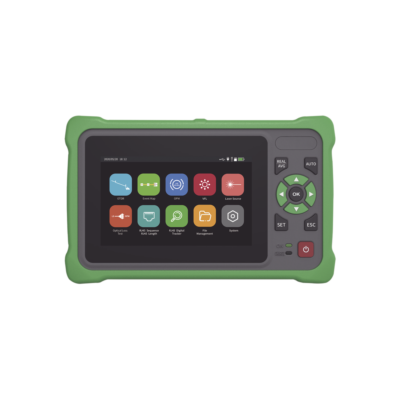 OTDR Touch para Pruebas en los Enlaces de Fibra Óptica / Longitudes de Onda 1310nm y 1550nm / Función VFL 10mW / Función OPM / Función de Mapeo de Cables de Red RJ45 / Recargable / Distancia de Prueba de hasta 260 Kilómetros (853.02 Pies)