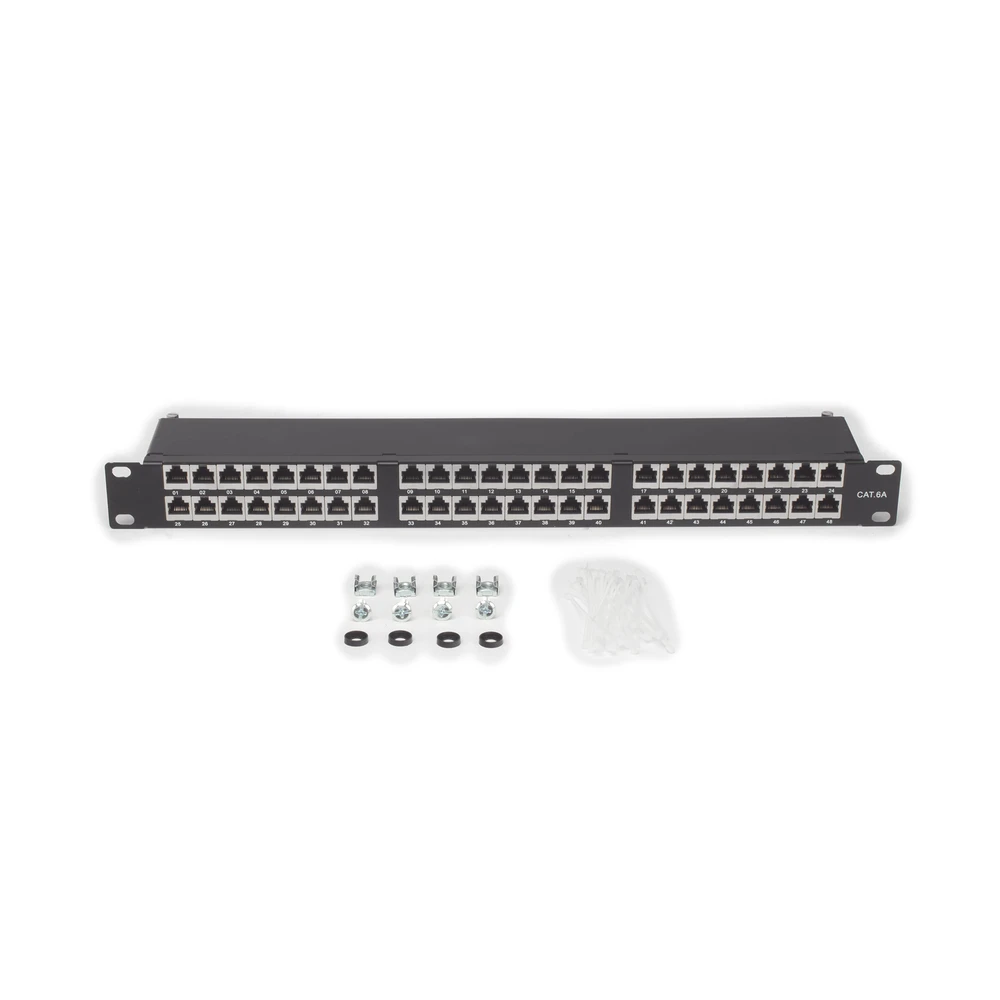 LPPPCS6A48P-AD-2-l Panel de Parcheo de Impacto (110) Blindado de 48 Puertos Cat6A LPPPCS6A48P 6