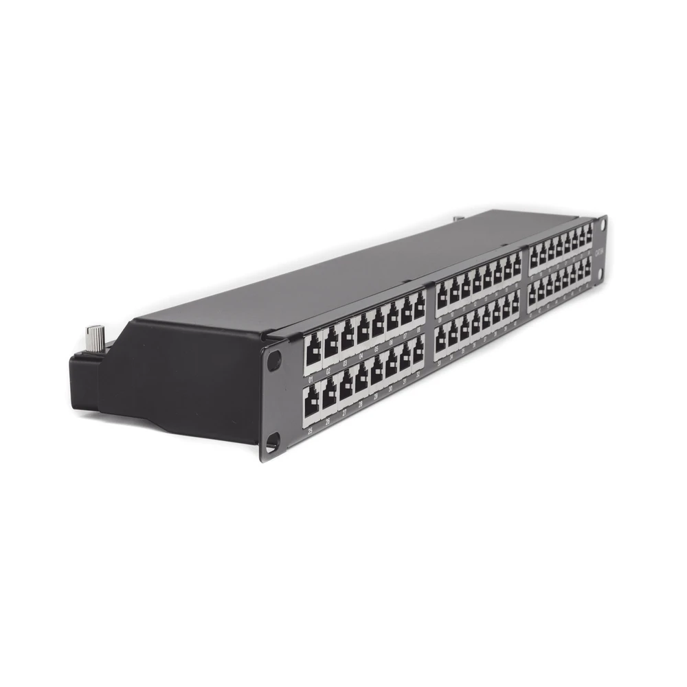 LPPPCS6A48P-LAT-DER-l Panel de Parcheo de Impacto (110) Blindado de 48 Puertos Cat6A LPPPCS6A48P 3