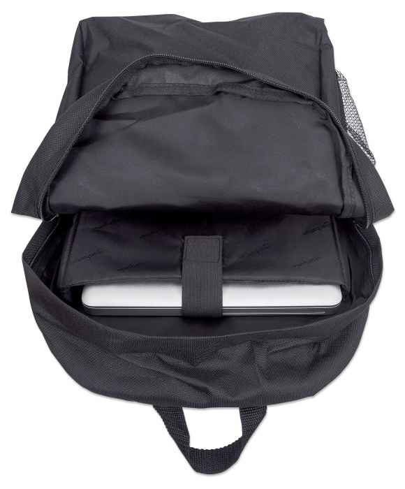 MALITL050_4_full 439831 Mochila Manhattan, ligera color negro, para laptops de hasta 15.6 pulgadas, Compartimiento frontal para objetos pequeños. 439831 5