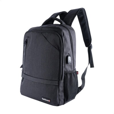 Backpack Loud TechZone, de 15.6 pulgadas, múltiples compartimientos, organizador frontal, costuras y asas reforzadas, garantía limitada de por vida.