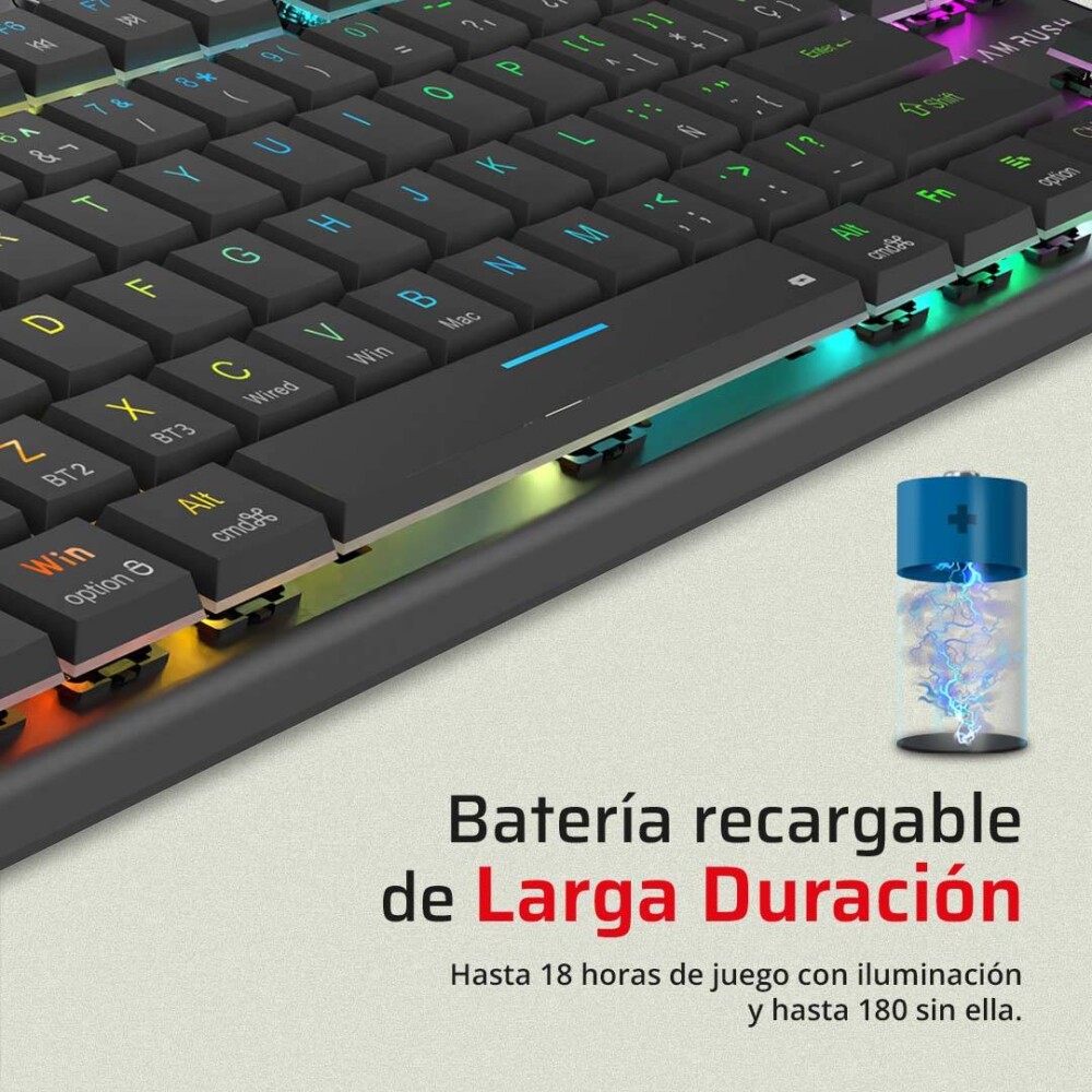 Teclado Gamer Inalámbrico DOMINATE EXPERT GK959 Balam Rush Legend Series Conecta Multidispositivo, Color Negro, BR-940405 BR-940405 4