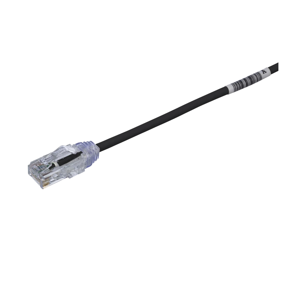 UTP28SP0.5MBL-l Cable de Parcheo TX6, UTP Cat6, Diámetro Reducido (28AWG), Color Negro, 0.5 Metros (1.64 Pies) UTP28SP0.5MBL 1