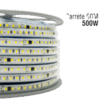 Manguera LED Luminosa Blanca de Resina Transparente y Flexible / Para uso Interior o Exterior / Carrete de 50 m/ 110V CA 4.2 A/ 500 W Potencia / T.C.C. 6500 K. frontal_0S400-30