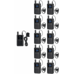 Kit para guía turístico de 1 transmisor y 10 receptores frontal_0S400-6