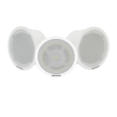 Kit Altavoz principal y 2 bocinas secundarias, solo alimenta la principal  | Bluetooth |  Hik-Connect | Musical Ambiental | Voceo | Calendarización de audios