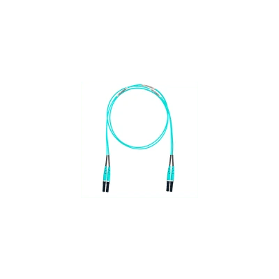 Jumper de Fibra Óptica Multimodo 50/125 OM4, LC-LC Duplex, OFNR (Riser), Color Aqua, 6 Metros (19.69 Pies)