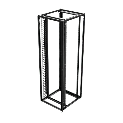 Organizador Vertical de Cables Rack 45 UR / Acero Negro / Sección 95x208 mm / Capacidad 726 Cables / Fijación Flecha 1.75 pulg
