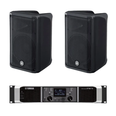 Kit Refuerzo Sonoro | Incluye 2 Bocinas CBR10 y 1 Amplificador PX5 | Ideal para Audio en primer Plano