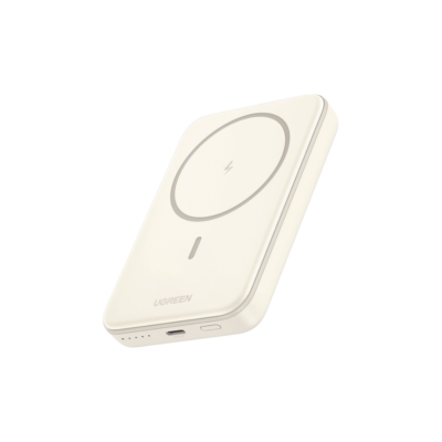 Power Bank MagSafe de 10000mAh | 20W | Carga Inalámbrica y por Cable USB-C | Sistema de Protección Inteligente | Tecnología de Carga Rápida | Ultra Delgado | Ultra ligero | Compatible con iPhone 15/14/13/12 | Color Beige.