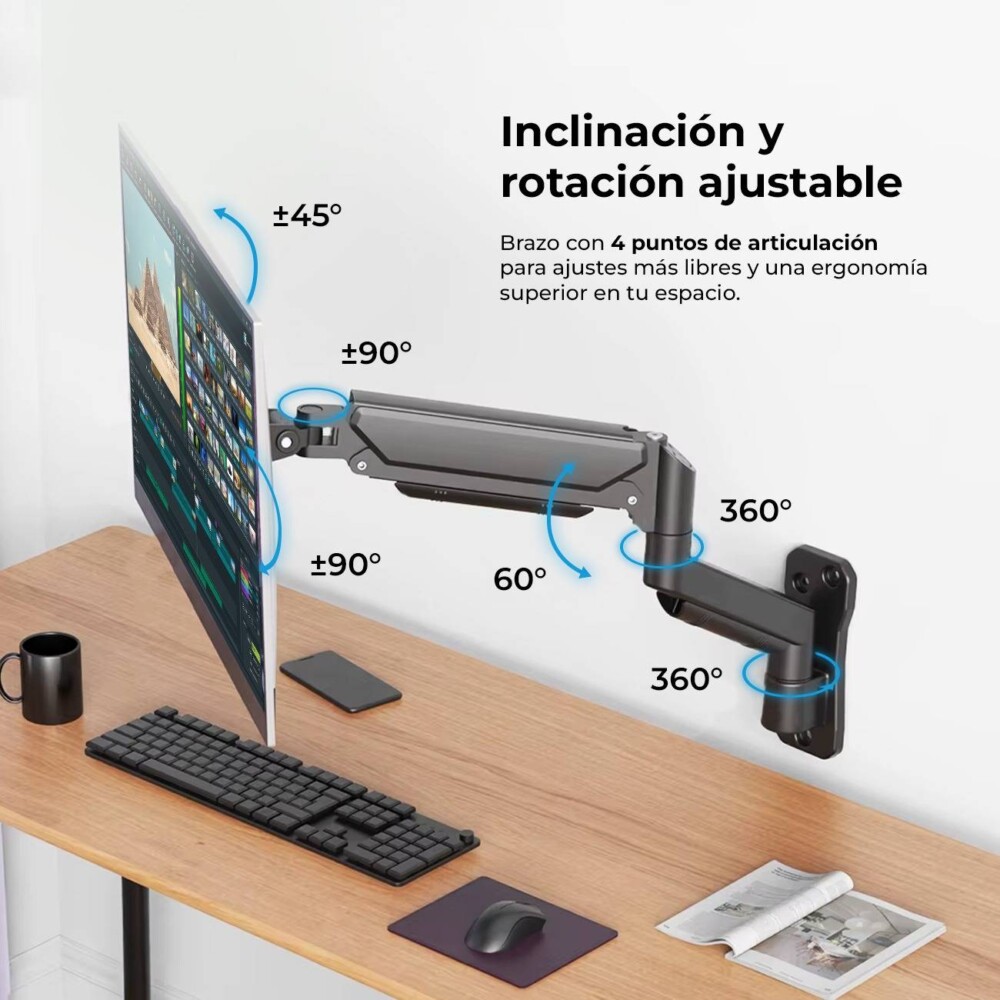 Soporte Para Monitor ENFORCE MOTION SM715 ACTECK Soporte de Pared Articulado para Monitor AC-944755 4