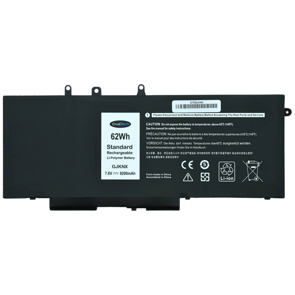 Bateria para Laptop OTDGJKNX OVALTECH Polimero 7.7V para Dell Latitude 5480 5580 5280 5288 5290 5488 5490 GJKNX -8200mAh OTDGJKNX 1