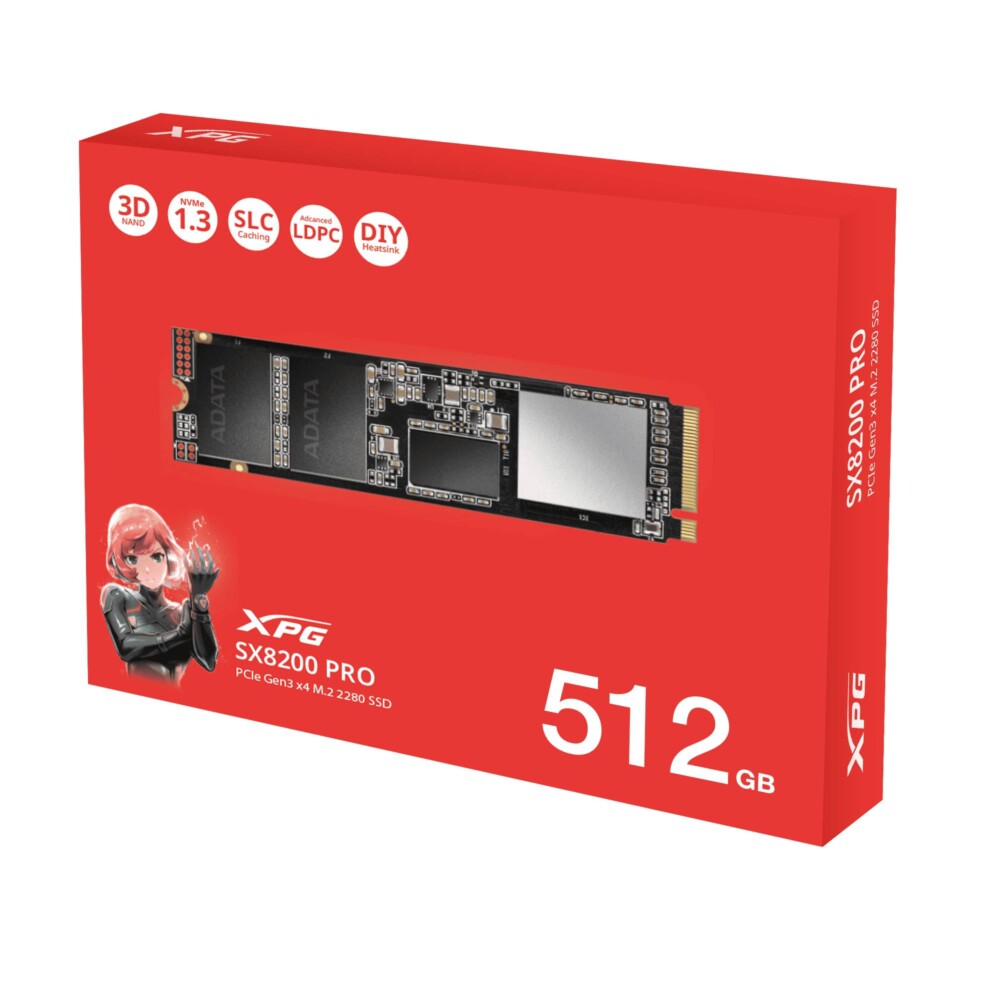 DDUDAT1020_3_full SSD ADATA ASX8200PNP-512GT-C, 512 GB, PCI Express, 3500 MB/s, 2400 MB/s ASX8200PNP-512GT-C 4