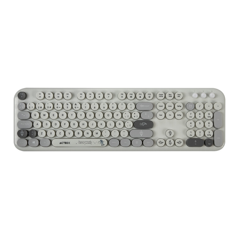 Kit Teclado y mouse Inalámbricos 2.4hz Creator Chic K-Colors MK485 Advanced Series Teclado Inalambrico Dongle 2.4Mhz, Rango 10m, 105 teclas KITACT1220_4_full