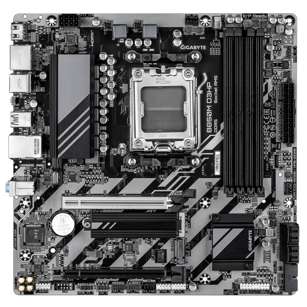 MBDGIG5610_1_full TARJETA MADRE GIGABYTE MICRO ATX B850M D3HP, DDR5, AM5, 256 GB, PARA AMD 2