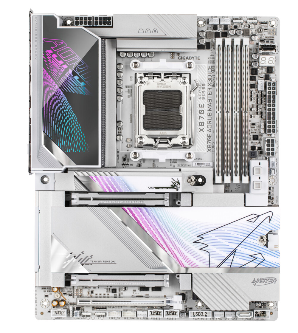 MBDGIG5740_1_full TARJETA MADRE GIGABYTE ATX X870E A MASTER X ICE, DDR5, AM5, 256 GB, PARA AMD X870E A MASTER X ICE 2