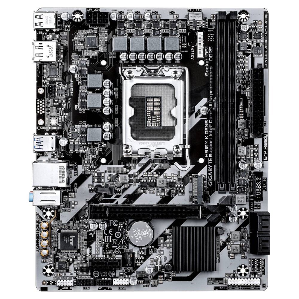 TARJETA MADRE GIGABYTE ATX H810M K GEN5, DDR5, S-1851, 128 GB, PARA INTEL H810M K GEN5 2