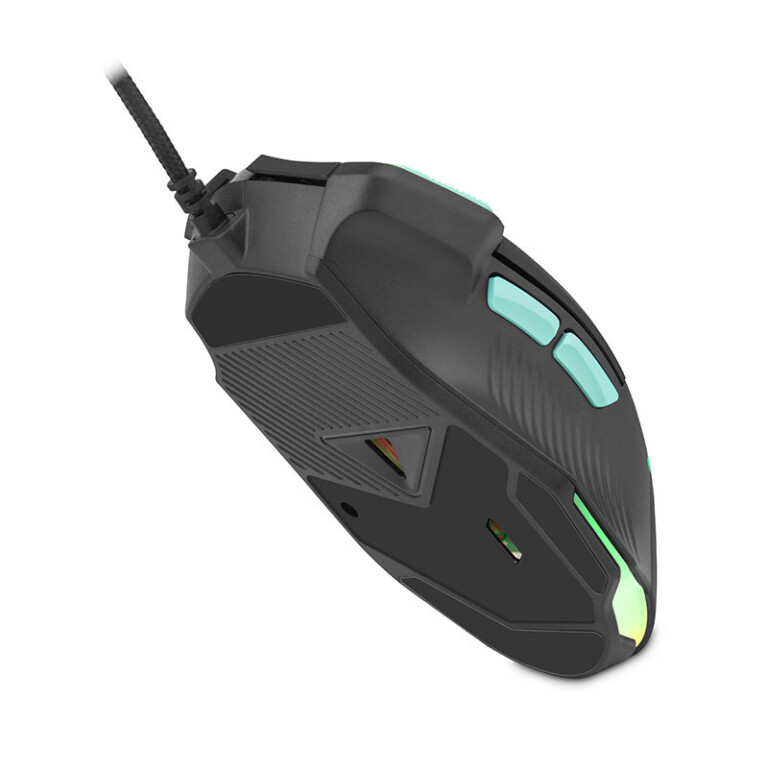 GETTTECH MOUSE GAMER, SENSOR 725F, ILUMINACION RGB PERSONALIZABLE, HASTA 7200 DPI, COLOR NEGRO Y AZUL, MOD. GPM-RGBWR-G1-BK MOUGET080_5_full