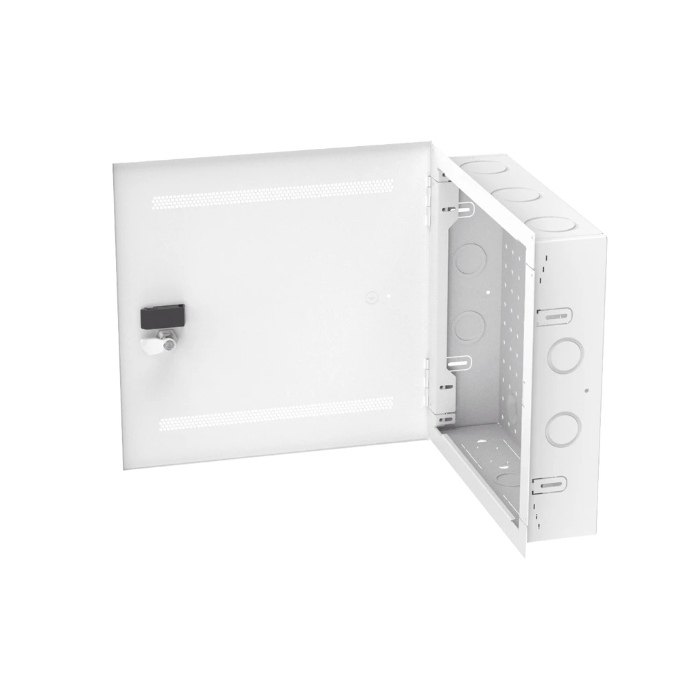 MS14EHDS-l Gabinete Multipropósito de Montaje en Pared, de 14 in de Altura, Con Puerta Reversible, Fabricado en Acero, Color Blanco MS14EHDS 1
