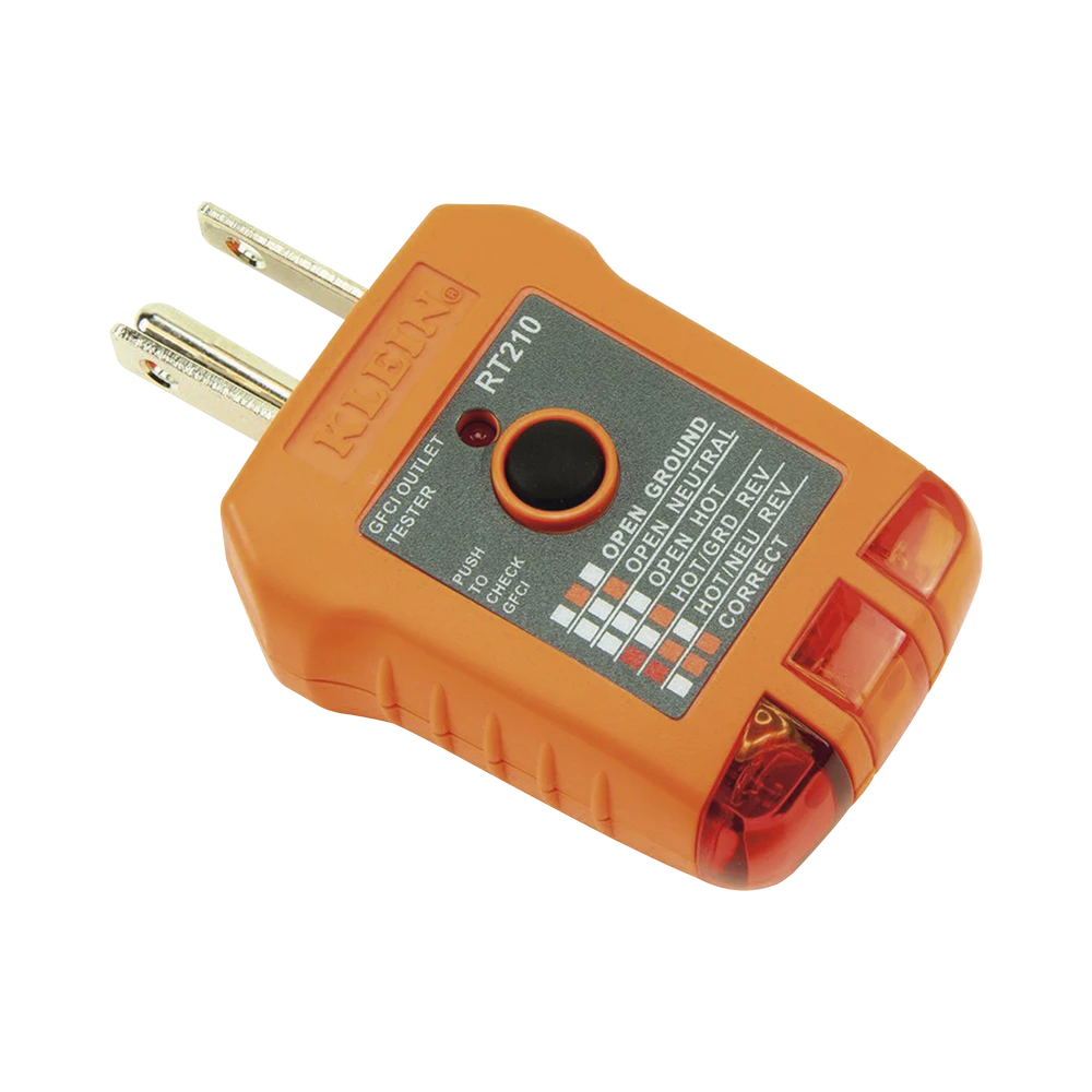 RT210-AD-1-l Probador de Tomacorrientes Estándar y Tomacorrientes con Interruptor de Falla a Tierra (GFCI). RT-210 2