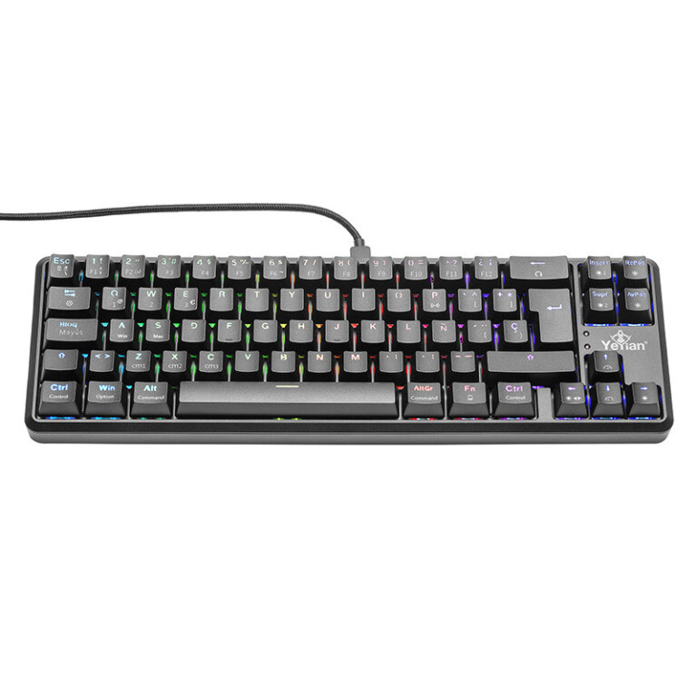 YEYIAN, TECLADO GAMER AKIL S3500, SWITCH AZUL, 69 TECLAS, ANTI GHOSTING Y N-KEY, LED RGB DE ARCOIRIS, 18 EFECTOS, IP42, USB, BATERIA INT YTM-28210B TECYEY150_2_full