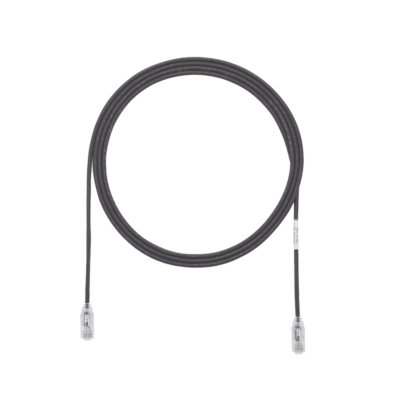 Cable de Parcheo TX6, UTP Cat6, Diámetro Reducido (28AWG), Color Negro, 4.57 Metros (15 Pies)
