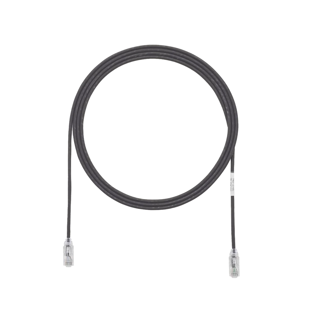 UTP28SP15BL-l Cable de Parcheo TX6, UTP Cat6, Diámetro Reducido (28AWG), Color Negro, 4.57 Metros (15 Pies) UTP28SP15BL 1