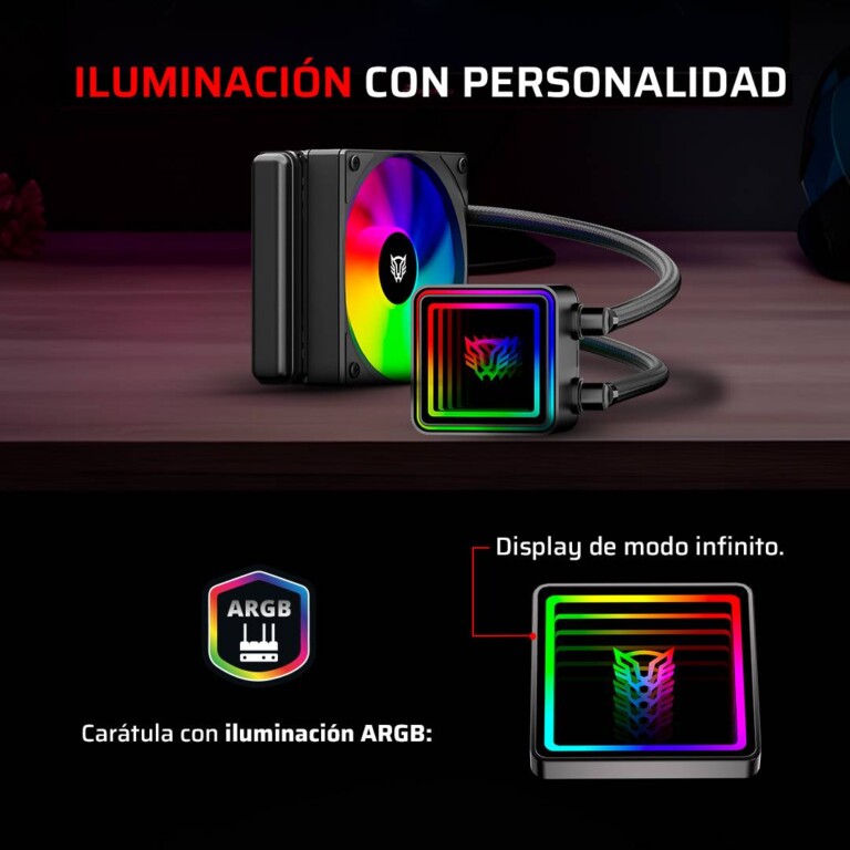 Enfriamiento Liquido BAMLAM RUSH CRYO PRISM 120 BLACK Sistema de enfriamiento de Aire VENBLR830_2_full