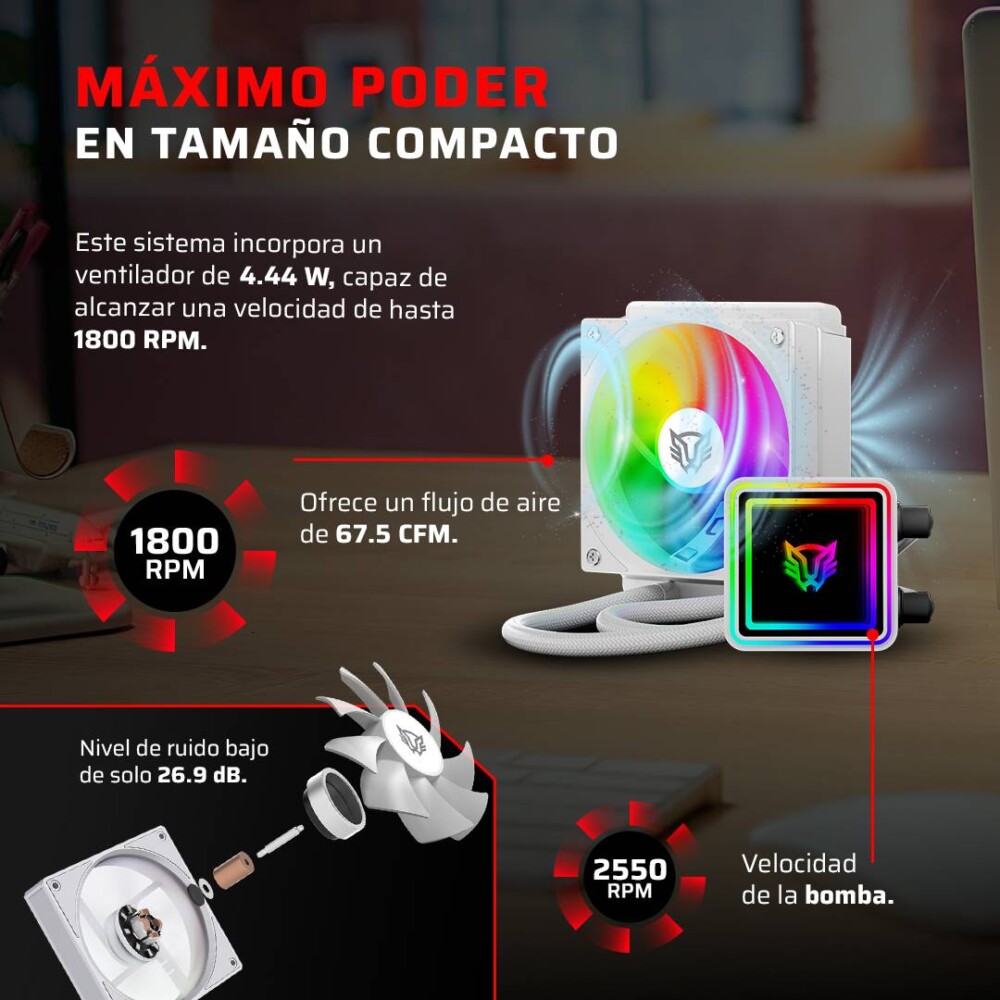 Enfriamiento Liquido BAMLAM RUSH CRYO PRISM 120 ICE Sistema de enfriamiento de Aire CRYO PRISM 120 ICE 3