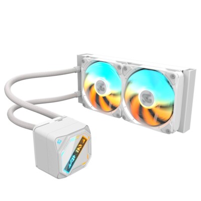ENFRIAMENTO LIQUIDO GIGABYTE GME 240, 2200 RPM, 2VENTILADORES DE 120MM, BLANCO, PARA INTEL Y AMD