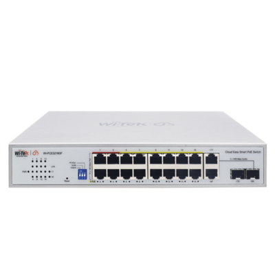 Switch PoE / Administración en la nube / Con 4 puertos 10/100 Mbsp PoE af/at / 2 Puertos Uplink 10/100 MBPS /  Presupuesto 60 W / PoE hasta 250 metros / Soporta protocolo ONVIF