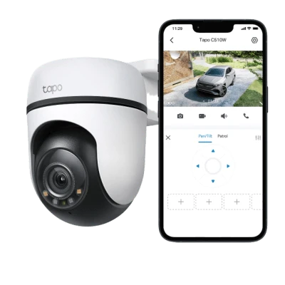 adicional_2S400 Cámara de Seguridad PTZ Exterior Wi-Fi / 2K 3 Megapixel (2304×1296) / 360° Panorámica Horizontal + 130° Vertical / Seguimiento Inteligente de Movimiento / Visión Nocturna a Color / IP65 / Compatible Alexa y Google Home TAPOC510W 3