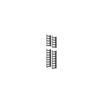 Kit de Dedos Para Administración de Cables en Gabinetes FlexFusion™ Light, de 48 UR, Dedos de 100 mm de Longitud, Color Negro frontal_0S400-11