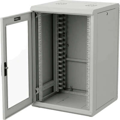 lateral_derecha_0S400-26 Gabinete Rackeable / 18 Unidades / 19 Pulgadas / Puerta de Cristal / Capacidad de Carga 750 Kg / Dimensiones 600x605x930 mm (23.6x23.8x36.6 in) LES-60-60-18UGW 4