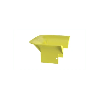 lateral_izquierda_0S400 Accesorio de Control de Radio de Curvatura, Para Bajadas de Cable con Canaletas FiberRunner 4x4, Color Amarillo FTR4X4LYL 3
