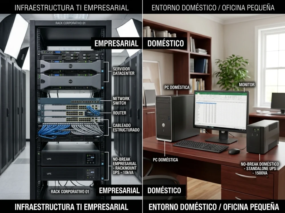 No-breaks empresariales vs domésticos: cuál necesita tu empresa No-breaks empresariales vs domésticos: cuál necesita tu empresa 6