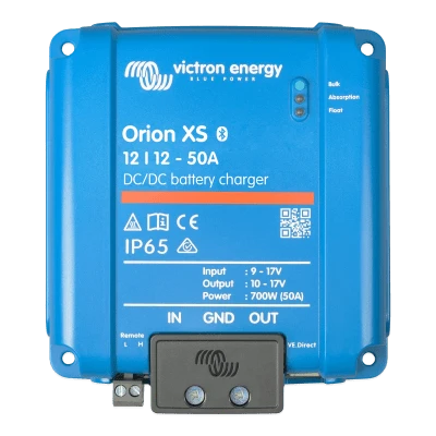 Orion XS 12/12-50 A / Cargador de Baterías CC-CC / 50 A 12 V / IP65 / Compatibilidad Alternador Inteligente / Para Bancos de Baterías de 500 Ah