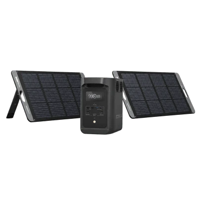 KIT DE ENERGÍA PORTÁTIL ECOFLOW E980 Y PANEL SOLAR 200W
