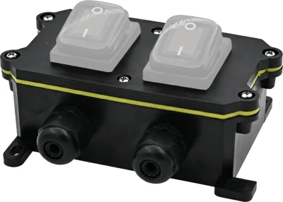 Caja de Plástico ABS/PA66 para Interruptores AccessPRO /  Compatible con los Interruptores APB-0 Series / IP65 / 4 Puertos de Conexión