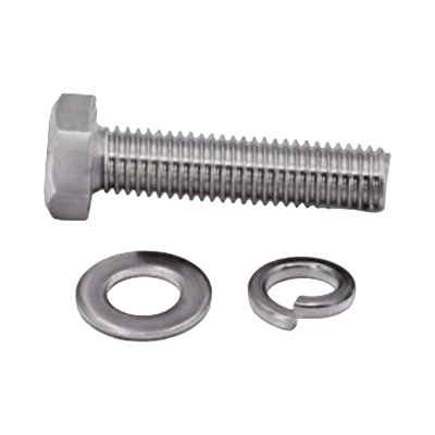 Tornillo M8 x 1.25 mm con arandela plana y arandela elástica para baterías de 12 V de 90-250 Ah