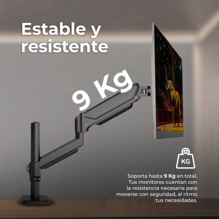 Soporte Para Monitor ENFORCE MOTION SM718 ACTECK Soporte Articulado para Monitor con Altura Ajustable con C-Clamp ACCACT5390_3_full