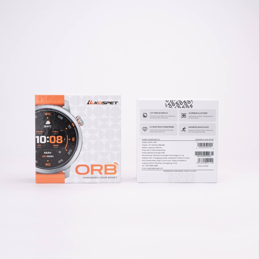 Smartwatch KOSPETT KOSPET ORB tmko-013, Naranja, 17 días, Resistente al agua 5