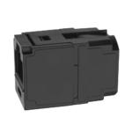 Módulo Acoplador RJ45 a RJ45, Mini-Com, Categoría 6A, Color Negro CC6X88BL-LAT-DER-l