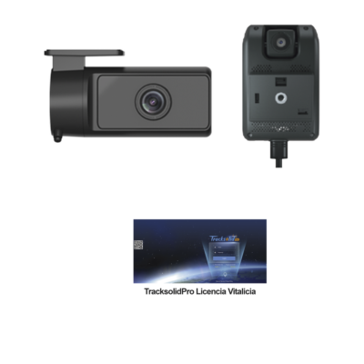 KIT Dashcam con sistema de control ADAS (asistencia de manejo) y Camara de cabina (CI03) / Multiples alarmas /Comunicación dos vías / ideal para flotas vehiculares / Facil instalacio / Incluye licencia vitalicia plataforma TrackSolidPro