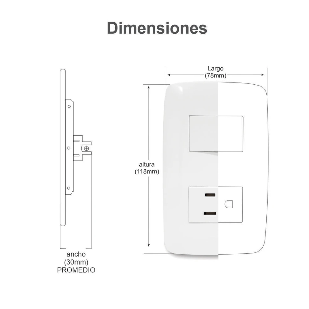 JTLB7247-AD-1-l Apagador Escalera y Contacto de 127 V~60 Hz 10/15 A. JTL-B72-47 2