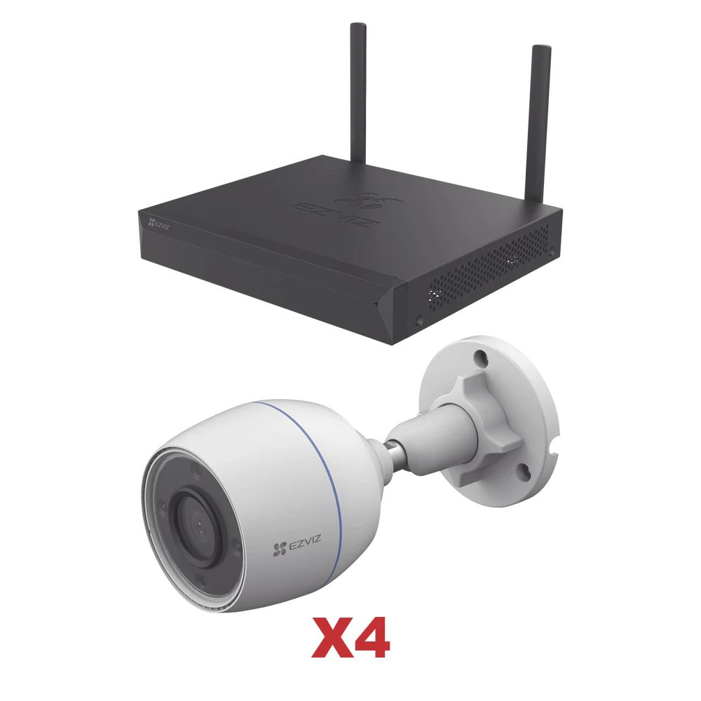 KIT_CSX5S_4W-l Kit de cámaras PoE Para Uso en Exterior / PoE Estandar Af / 2 piezas CS-H5/3MP/ 1 Pieza de Switch DS-3E1505P-EI/M / Vision Nocturna a Color / IP67 / Audio Bidireccional / Luz y Sirena / 4 Puertos 1000 Mbps PoE+ / 1 Puerto 1000 Mbps Uplink KIT/CSX5S/4W 1