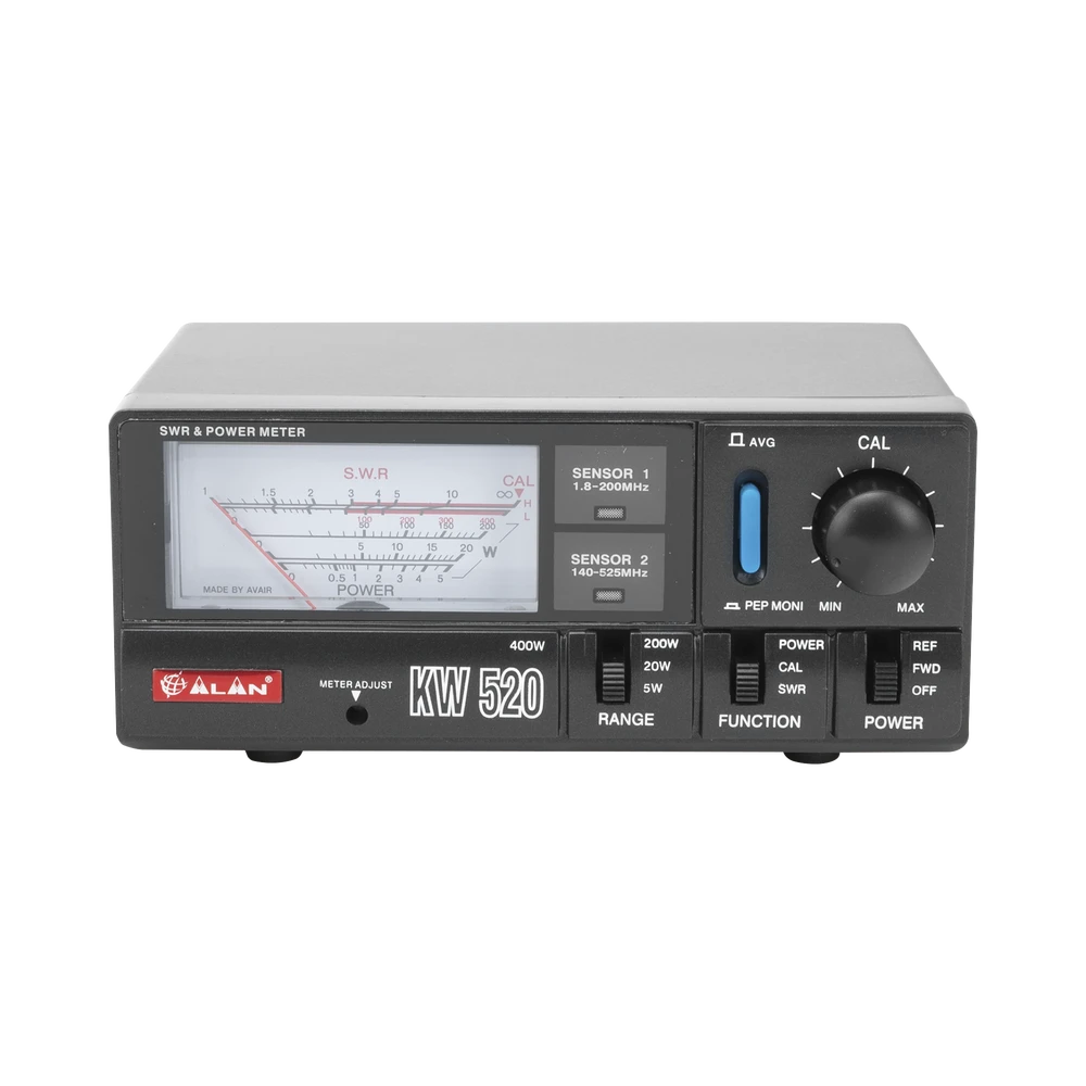 KW520-FRENTE-l Wattmetro para Uso Semi Profesional para HF / VHF / UHF. KW520 2