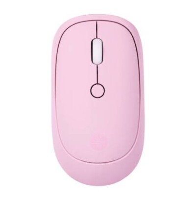 Mouse Inálambrico TechZone terminado rubber silencioso color rosa