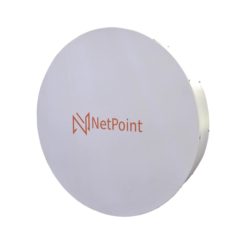 NPX1GEN3-LAT-IZQ-l Antena de parabola profunda, blindada, con supresión al ruido de 2 ft, 4.9-6.4 GHz, Ganancia 30 dBi con SLANT de 45 ° y 90 °, ideal para hasta 30 km, Conectores N-hembra, montaje con alineación milimétrica. NPX1GEN3 3